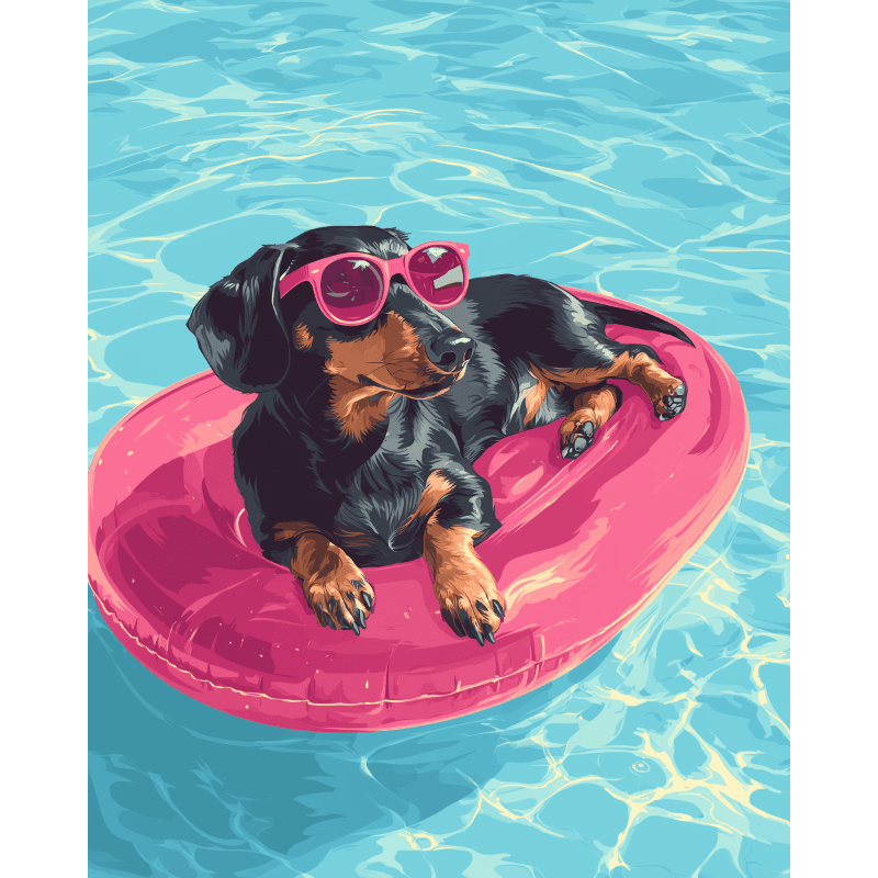 Hotdog in pink | Paint by Number