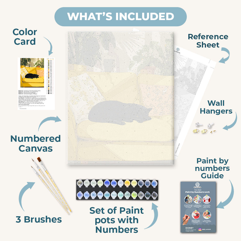 Yellow couch | Paint by Number