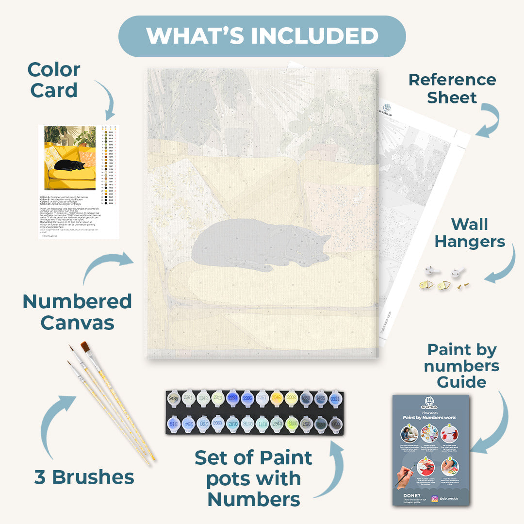 Yellow couch | Paint by Number