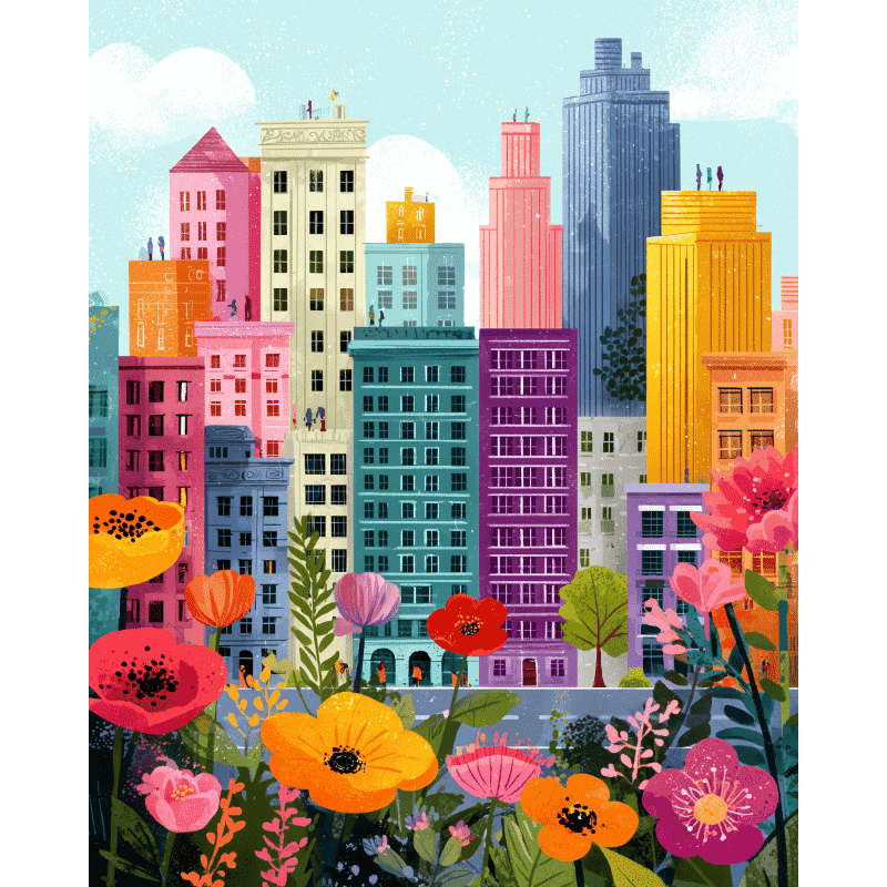 Metropolitan bloom | Paint by Number