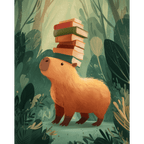 The Bookish Capybara | Paint by Number