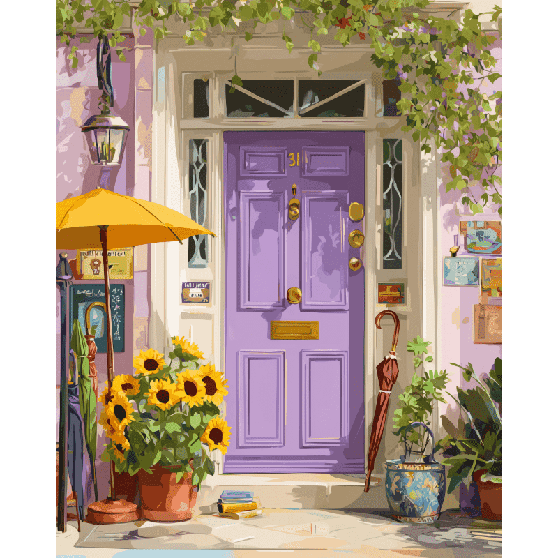 Purple door | Paint by Number