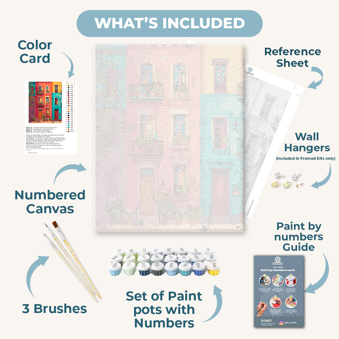 Colorful facades | Paint by Number