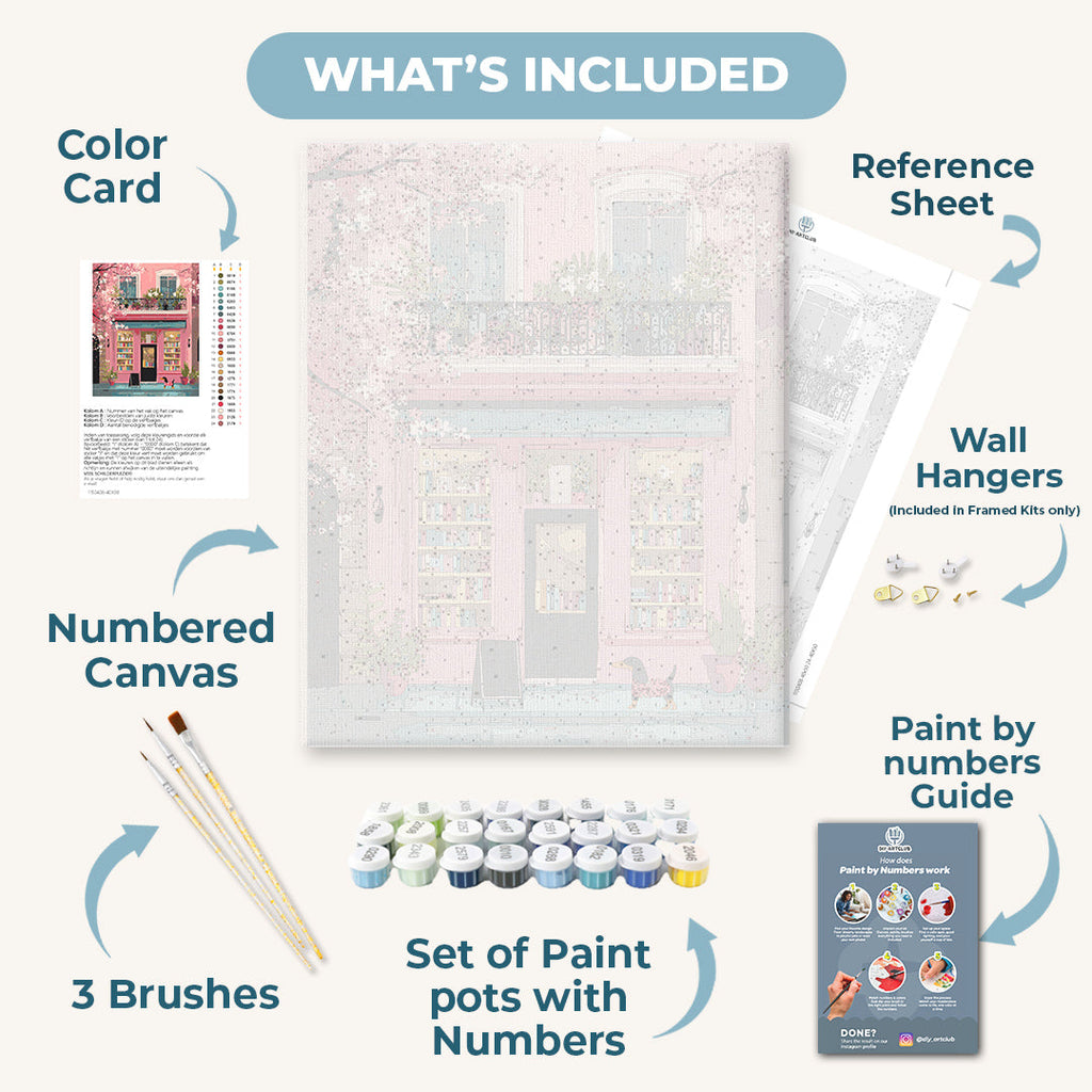 Boutique in pink | Paint by Number