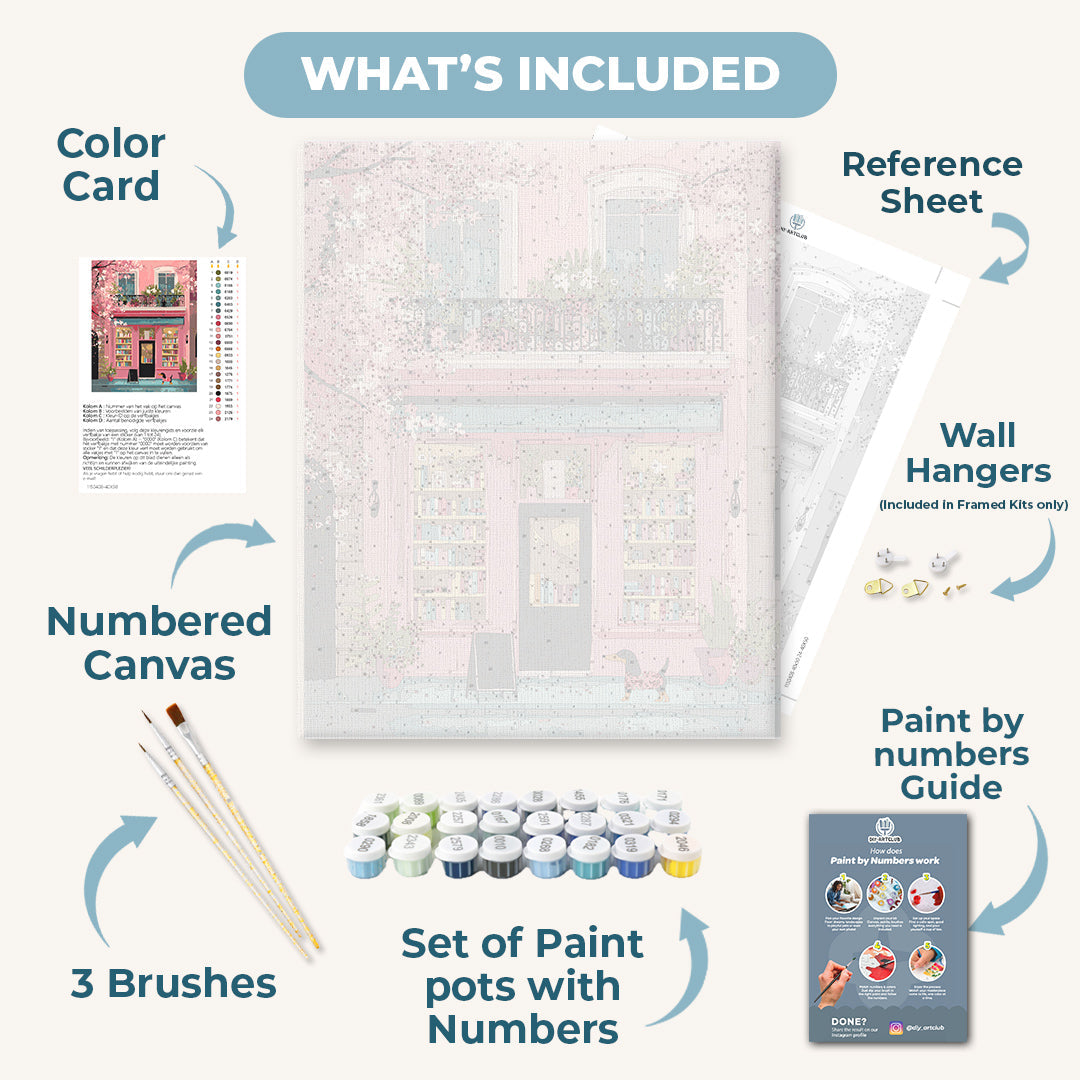 Boutique in pink | Paint by Number