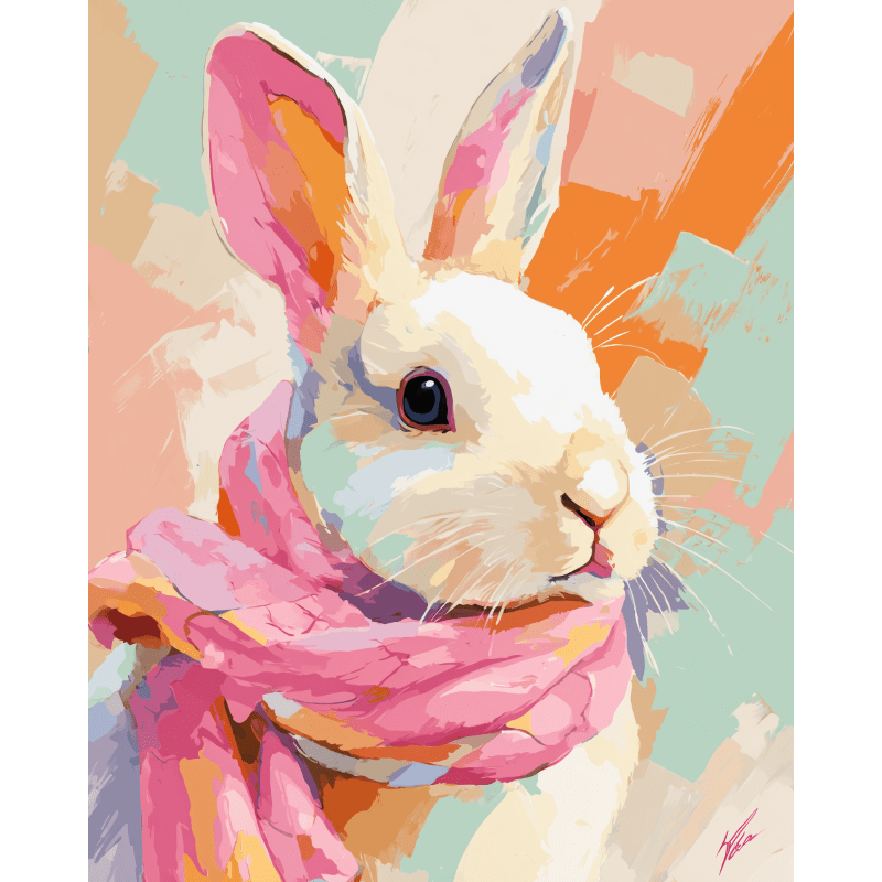 Pastel bunny | Paint by Number