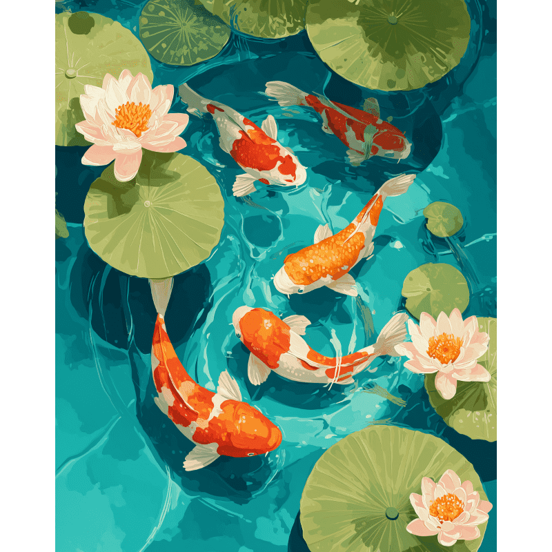 Koi pond | Paint by Number