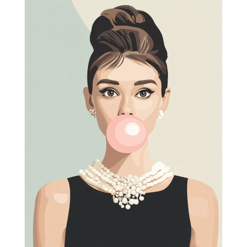 Bubblegum Elegance | Paint by Number