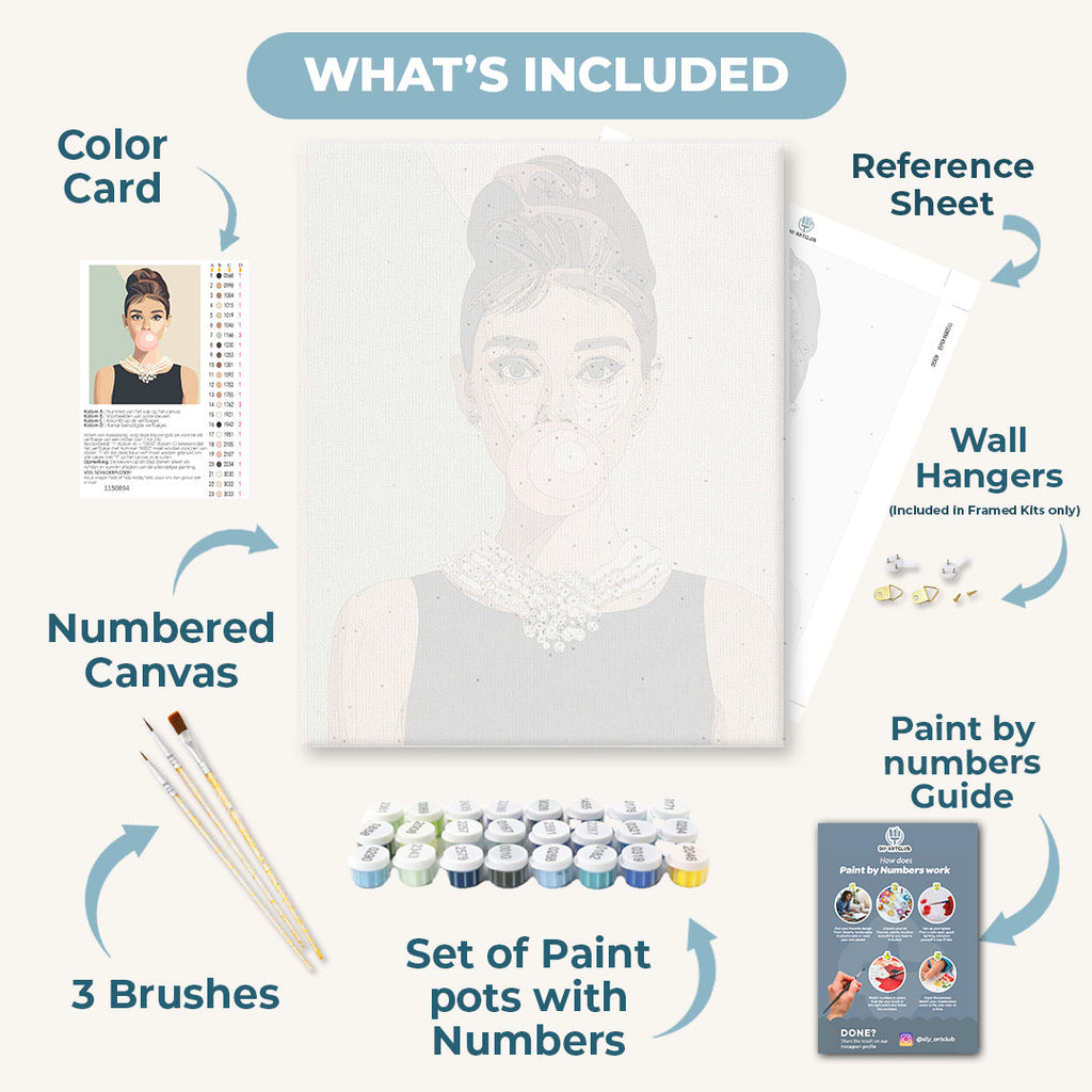 Bubblegum Elegance | Paint by Number