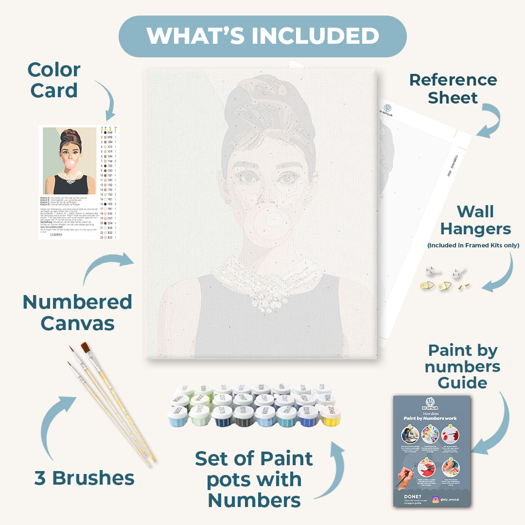 Bubblegum Elegance | Paint by Number