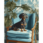 A posing Dachshund | Paint by Number