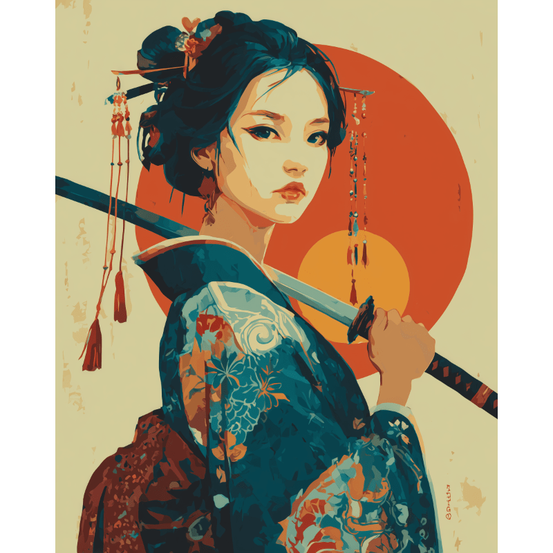 A warrior woman | Paint by Number