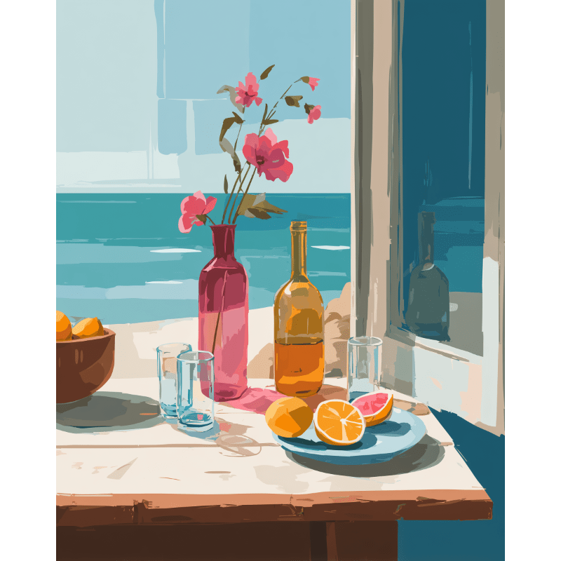 Seaside still life | Paint by Number