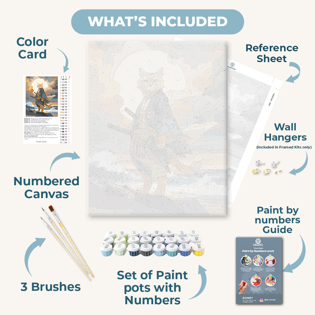 Samurai Cat | Paint by Number