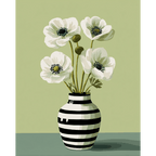 White flowers | Paint by Number