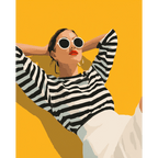 Stylish in stripes | Paint by Number