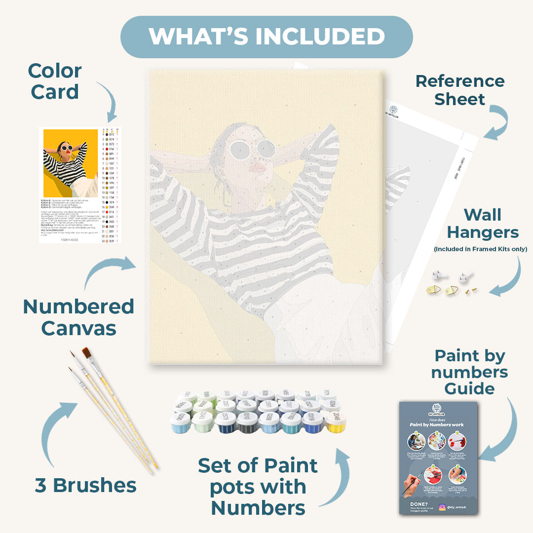 Stylish in stripes | Paint by Number