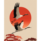 Two cranes | Paint by Number