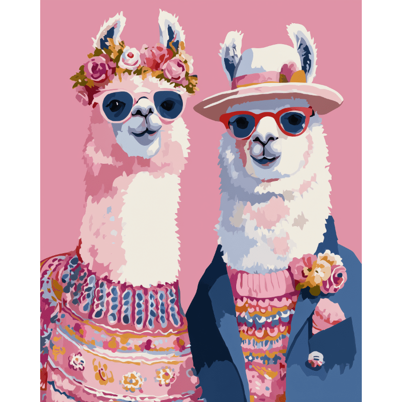 Lama’s couple | Paint by Number
