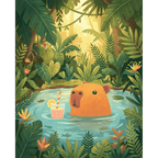 Chilling capybara | Paint by Number