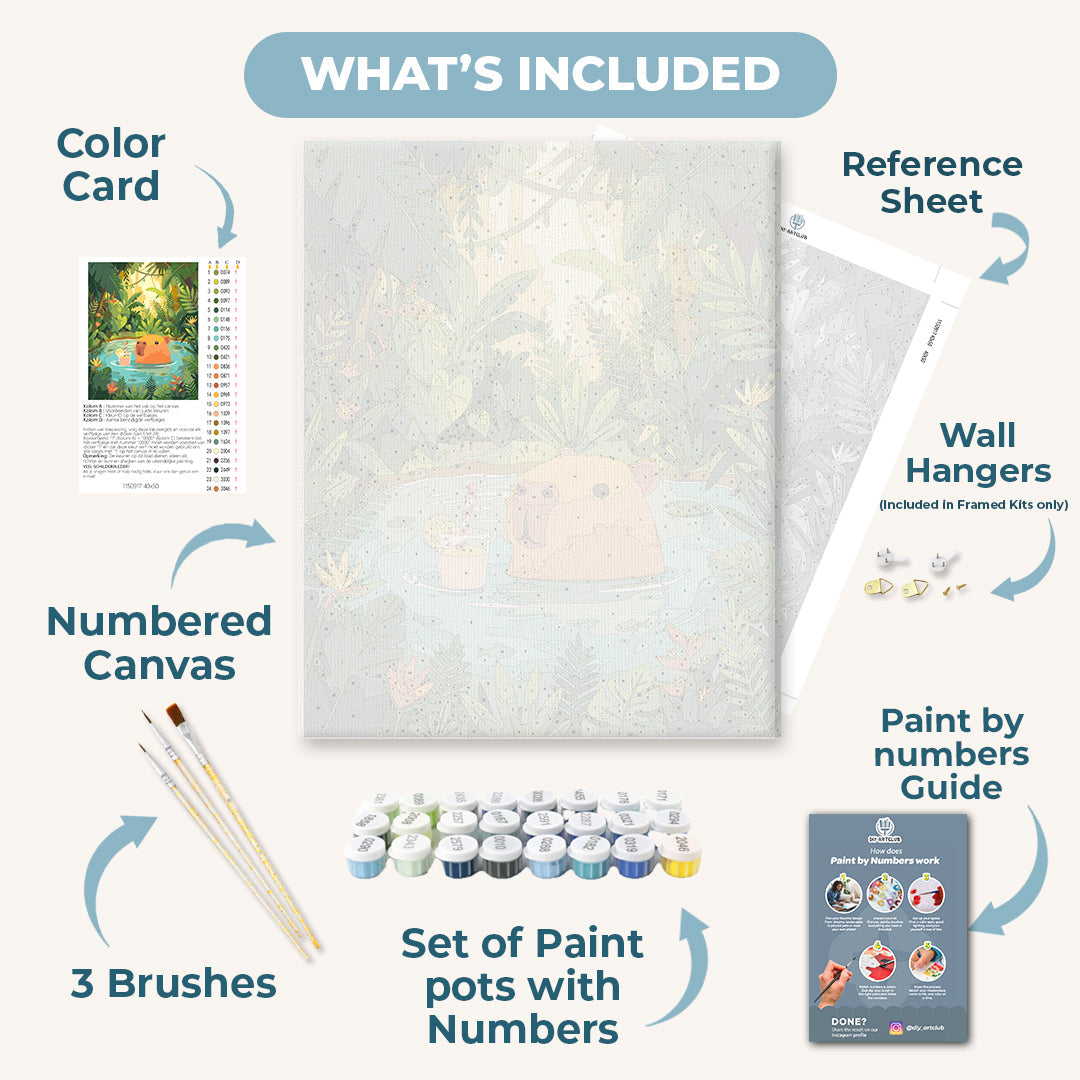 Chilling capybara | Paint by Number