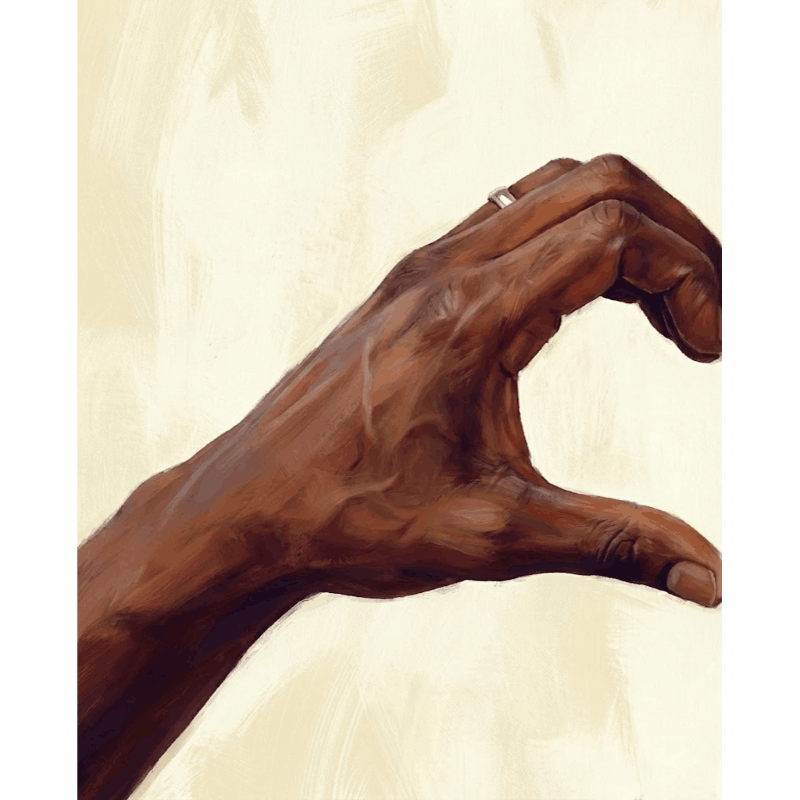 Black Male Loving Hand | Paint by Number