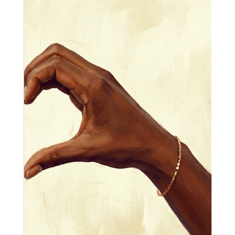 Black Female Loving Hand | Paint by Number
