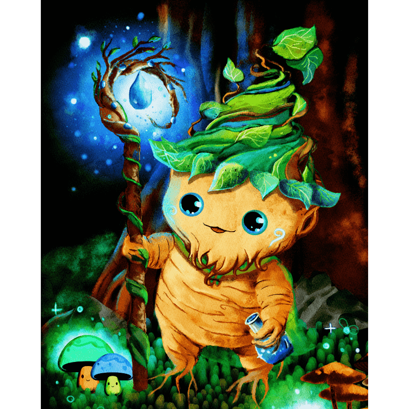 Alraune Druide - By Tiny Tami | Paint by Number