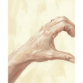 White Male Loving Hand | Paint by Number