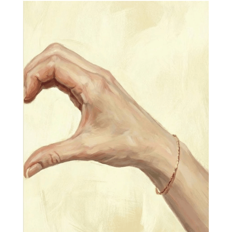 White Female Loving Hand | Paint by Number