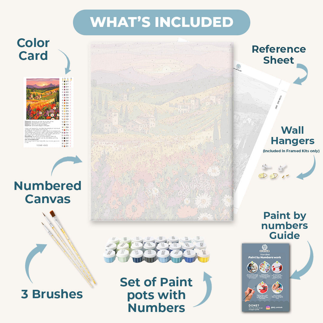 Wildflower landscape | Paint by Number