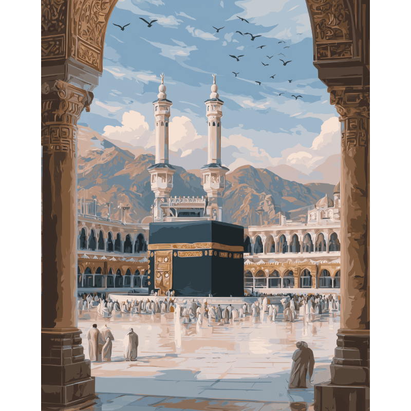 Toward the Kaaba | Paint by Number