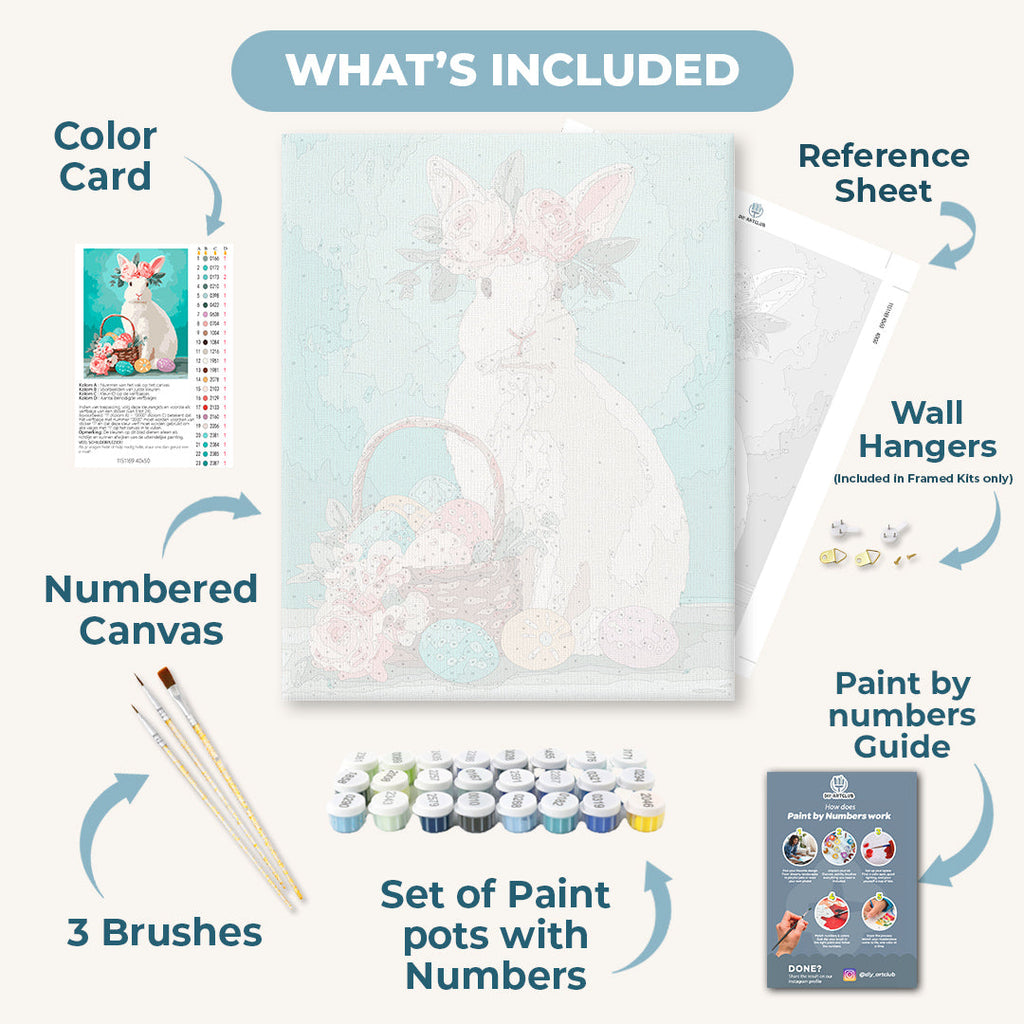 Elegant Easter bunny | Paint by Number