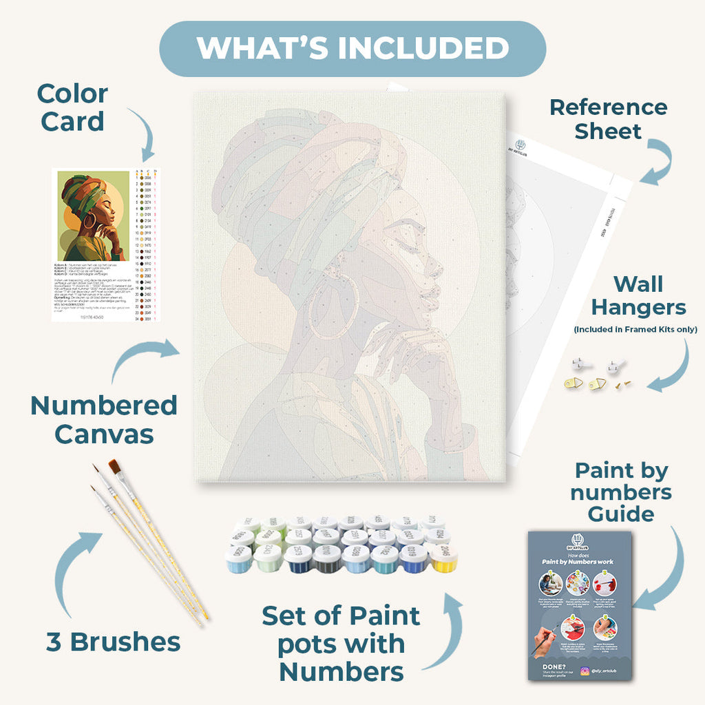 Golden profile | Paint by Number