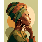 Golden profile | Paint by Number