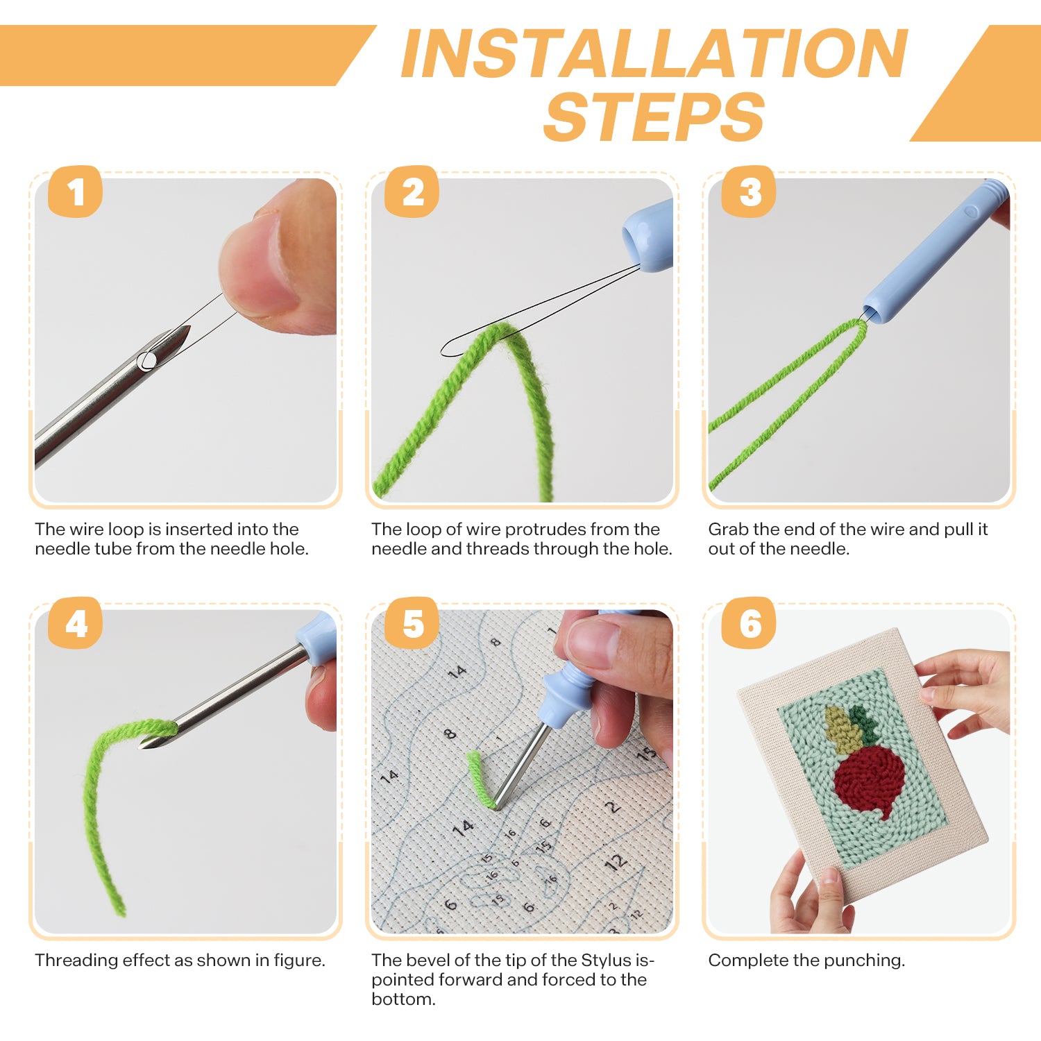 Fruits & Vegetables 37 | Mini Punch Needle Kit