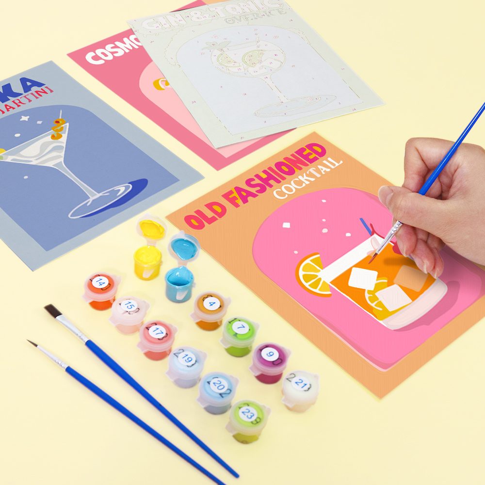 12 Mini Paintings | Colorful Cocktail Bundle
