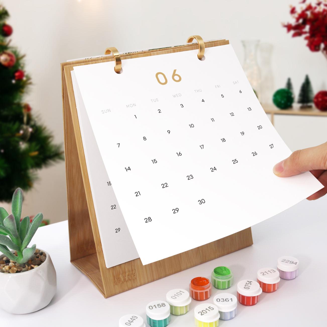 2026 Paint by Numbers desk Calendar | Christmas Edition