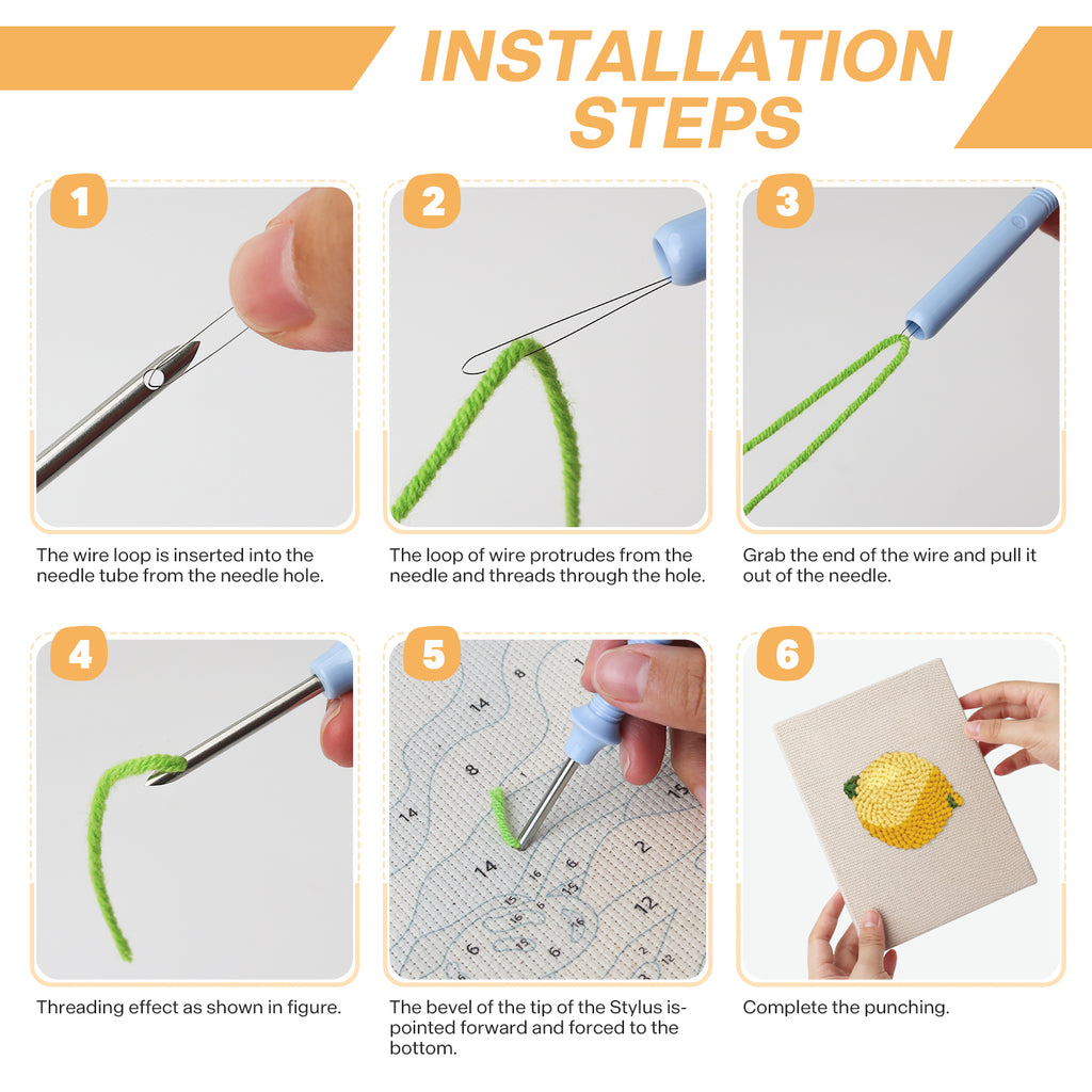 Fruits & Vegetables 25 | Mini Punch Needle Kit