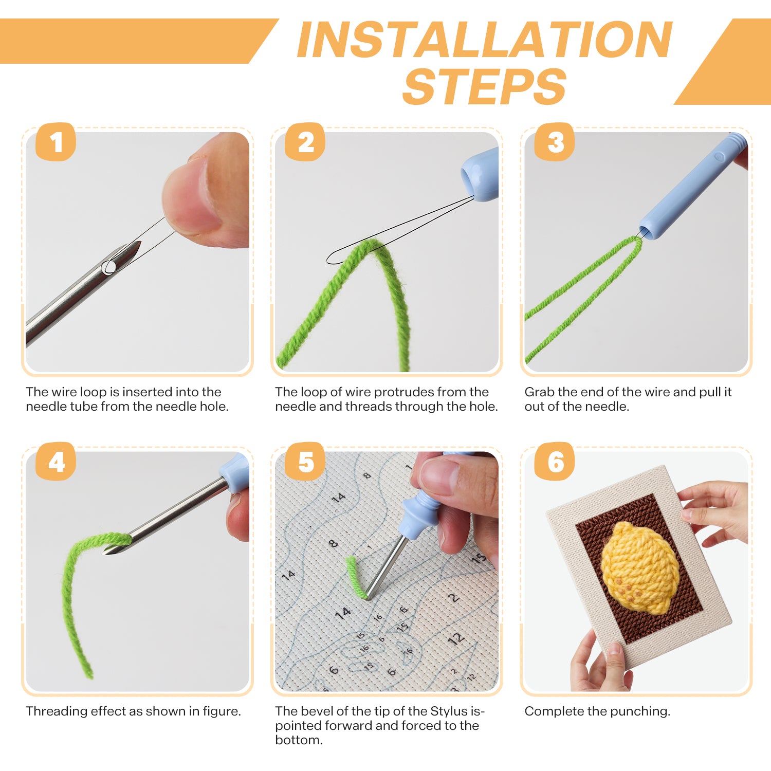 Fruits & Vegetables 17 | Mini Punch Needle Kit