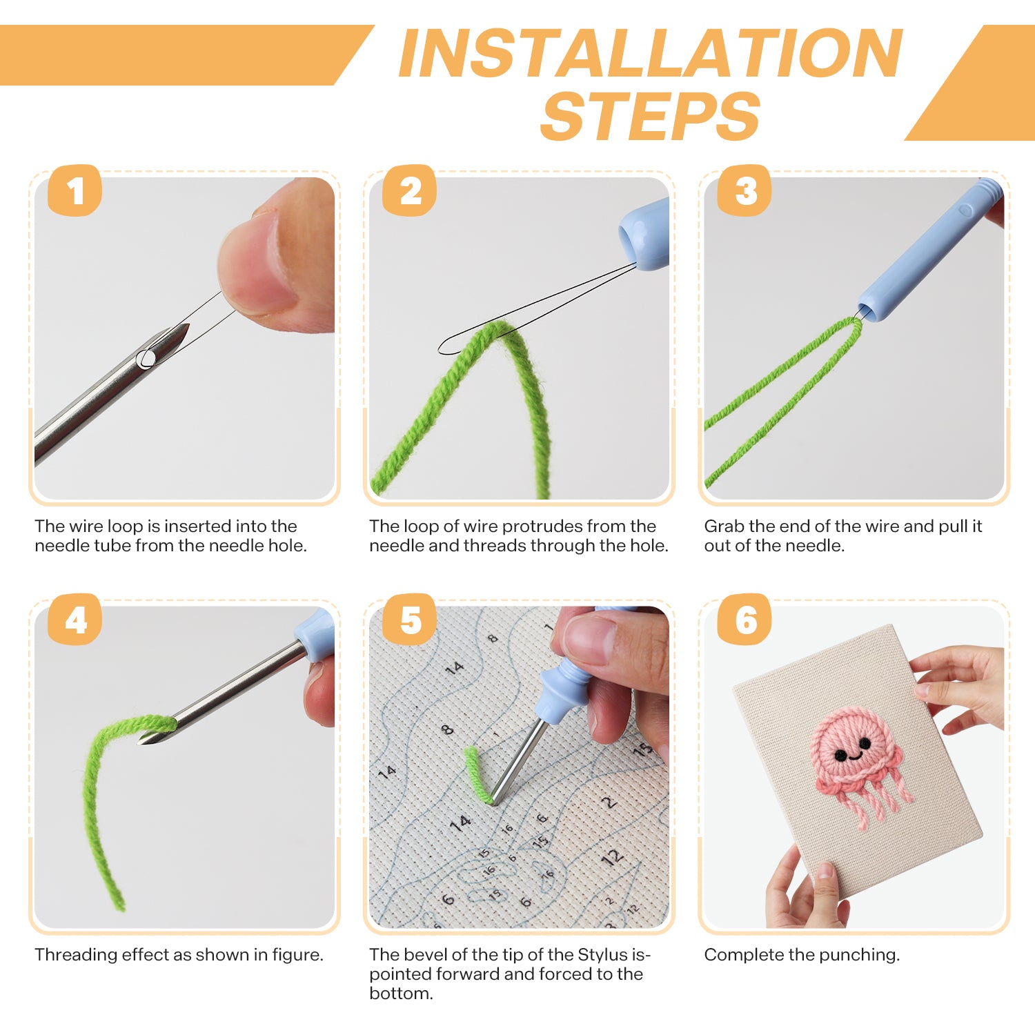 Sea Animals 1 | Mini Punch Needle Kit