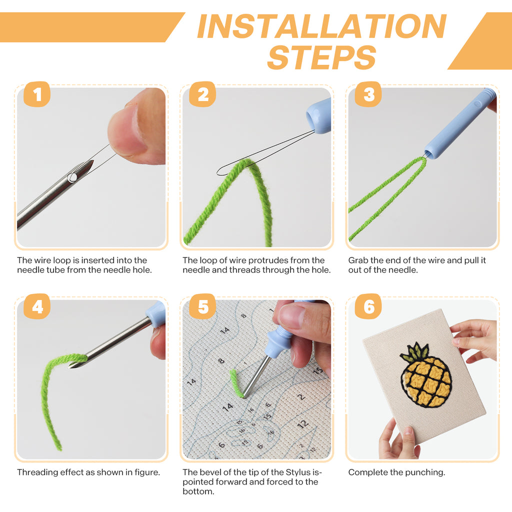 Fruits & Vegetables 3 | Mini Punch Needle Kit