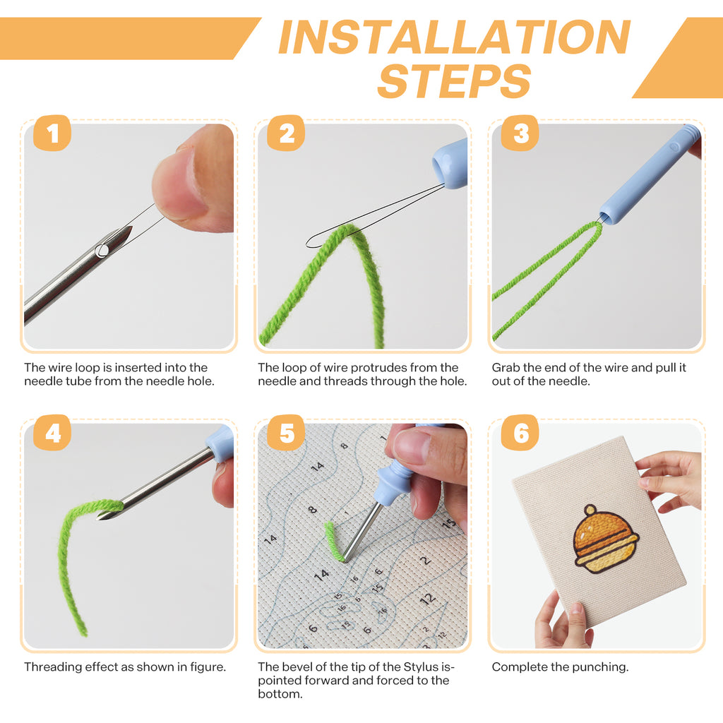 Snacks & Desserts 9 | Mini Punch Needle Kit