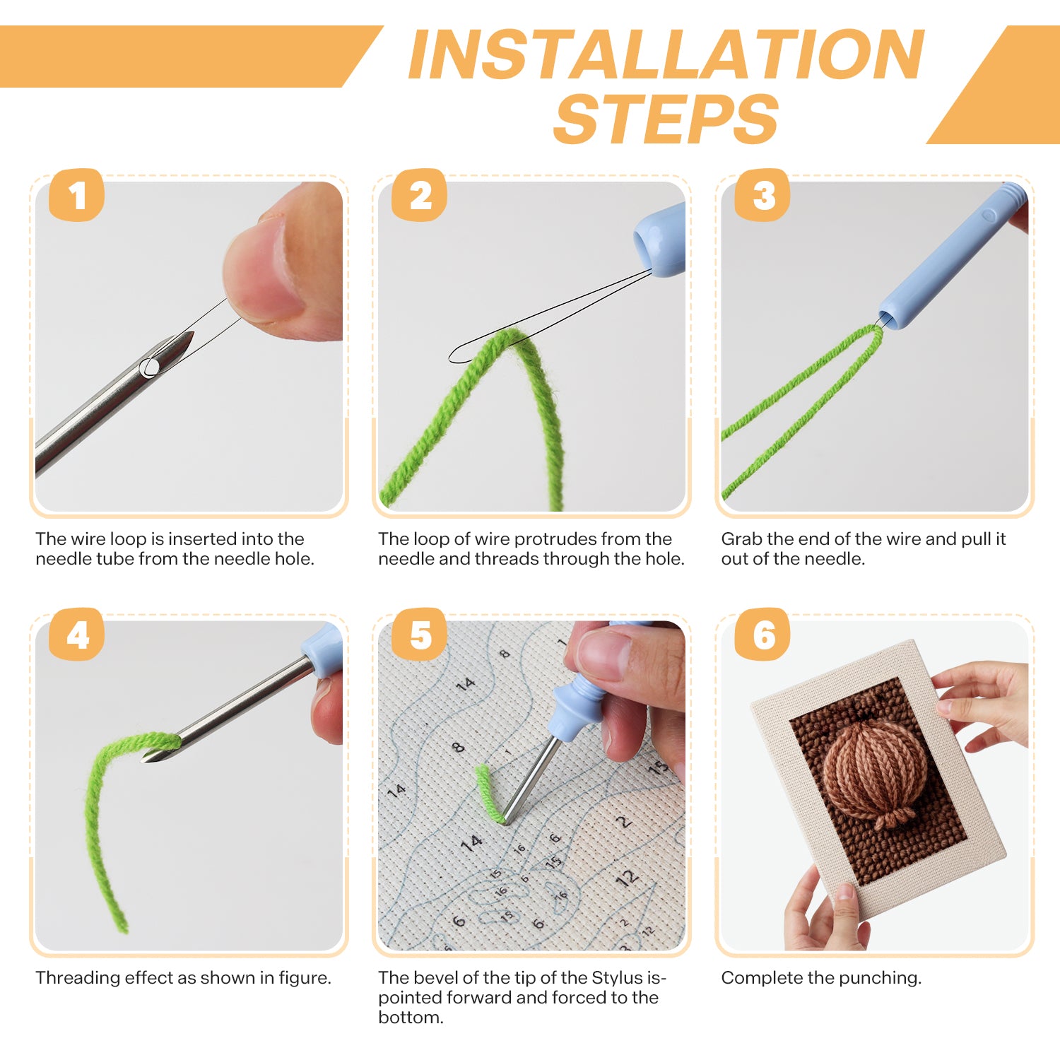 Fruits & Vegetables 11 | Mini Punch Needle Kit