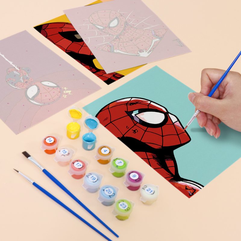 6 Mini Paintings - Superhero Set