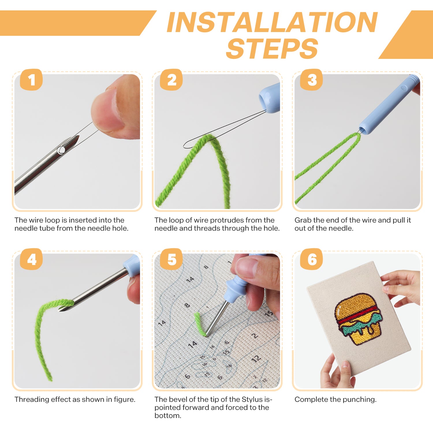 Fast Food 2 | Mini Punch Needle Kit