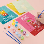6 Mini Paintings - Paint & Pour Cocktail Set