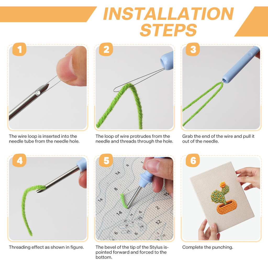 Potted Plants 4 | Mini Punch Needle Kit