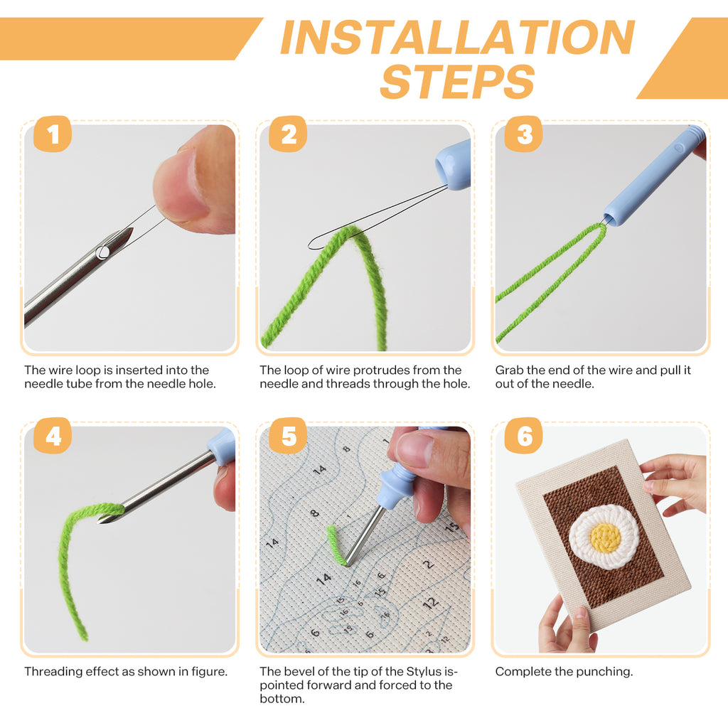 Fruits & Vegetables 9 | Mini Punch Needle Kit