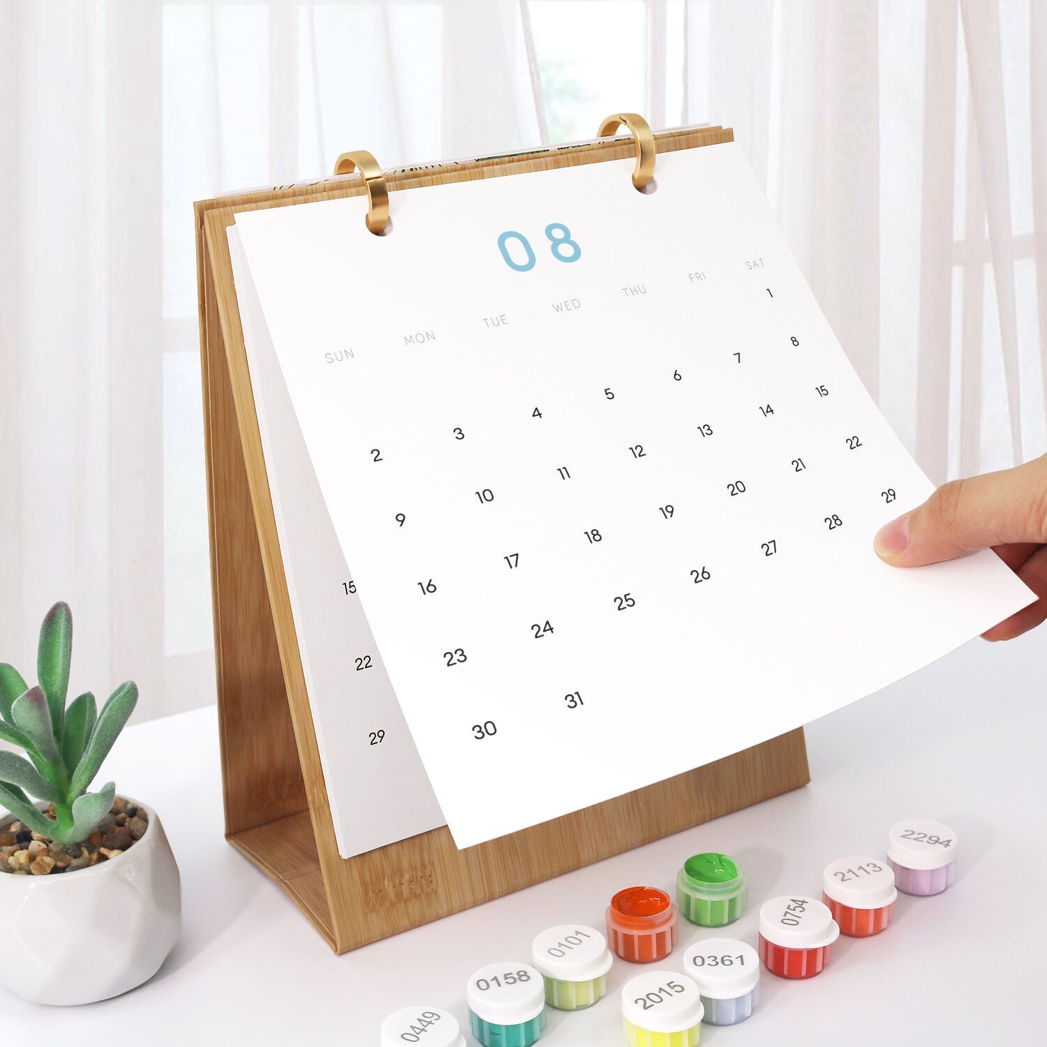 2026 Paint by Numbers desk Calendar | Cocktail Edition